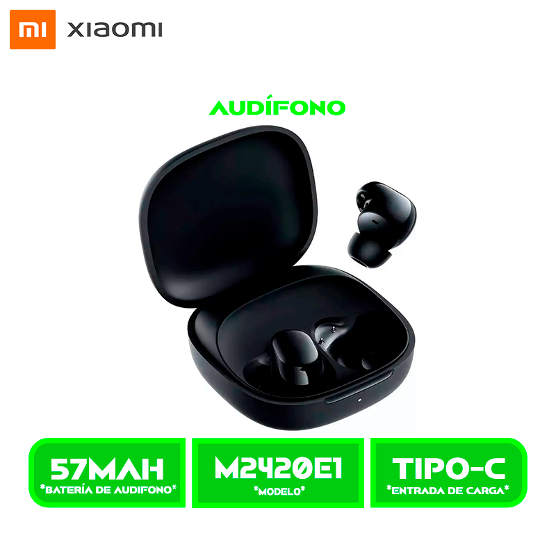 AUDÍFONOS XIAOMI REDMI BUDS 6 (M2420E1) PLAY -BT. BLACK/NEGRO