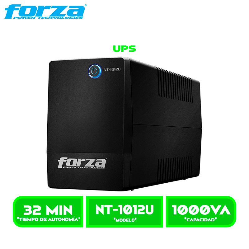 UPS FORZA 1000VA. MOD. NT-1012U 500W 220V 6 TOMAS