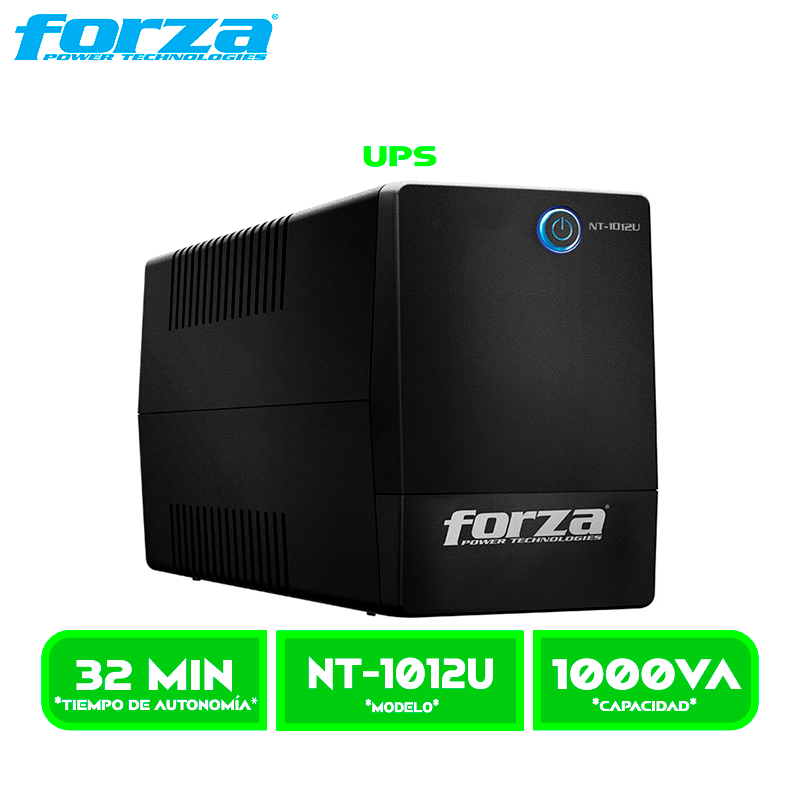 UPS FORZA 1000VA. MOD. NT-1012U 500W 220V 6 TOMAS