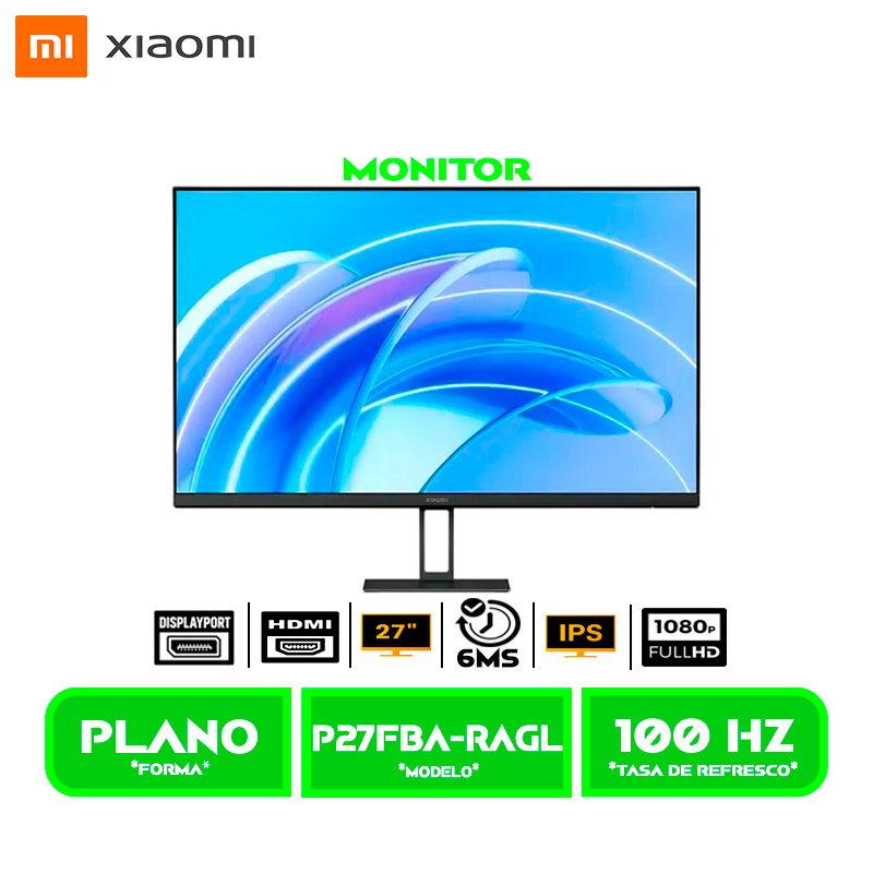 MONITOR XIAOMI A27i 27" FHD 1920x1080/100HZ/6MS DP/ HDM