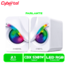 PARLANTE CYBERTEL EXXPERT+ 2.0 (CBX S301W) 3.5MM , USB, RGB, WHITE