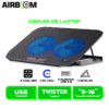 COOLER AIRBOOM TWISTER AB 011 2FAN LED BLUE 12.5 CM