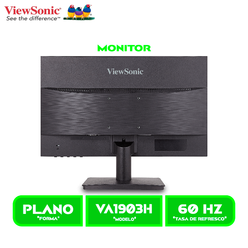 MONITOR VIEW SONIC LED 18.5 MD. (VA1903H) 1366X768,VGA-HDMI.