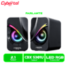 PARLANTE CYBERTEL EXXPERT+ 2.0 (CBX S301U) 3.5MM , USB, RGB, BLACK