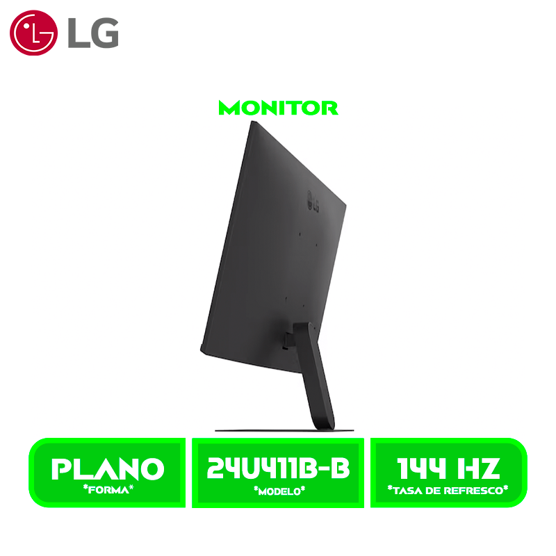 MONITOR LG LED 24 IPS (24U411B-B) 144Hz 1ms MBR 1 X HDMI 1 X DSUB VGA HDR10 99 sRGB Borderless Tilt