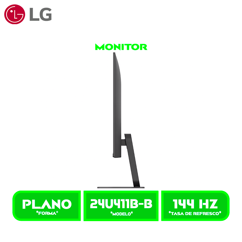 MONITOR LG LED 24 IPS (24U411B-B) 144Hz 1ms MBR 1 X HDMI 1 X DSUB VGA HDR10 99 sRGB Borderless Tilt