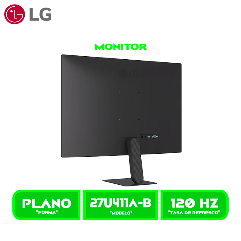 MONITOR LG 27" ( 27U411A-B ) PANEL IPS, 120HZ - 1MS MBR, HDMI - VGA HDR10, 99% sRGB, Borderless