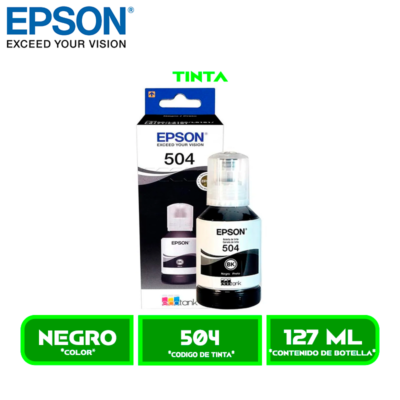 TINTA EPSON T504120 BLACK P/L4150/L4160//L6161/L6171/L6191