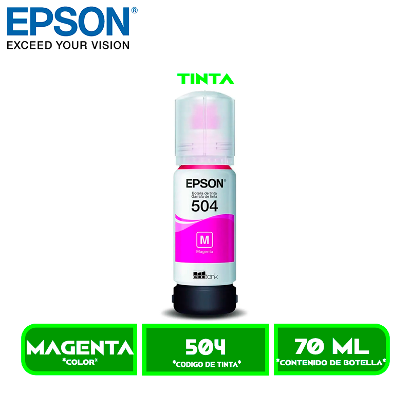 TINTA EPSON T504320 MAGENTA P/L4150/L4160//L6161/L6171/L6191