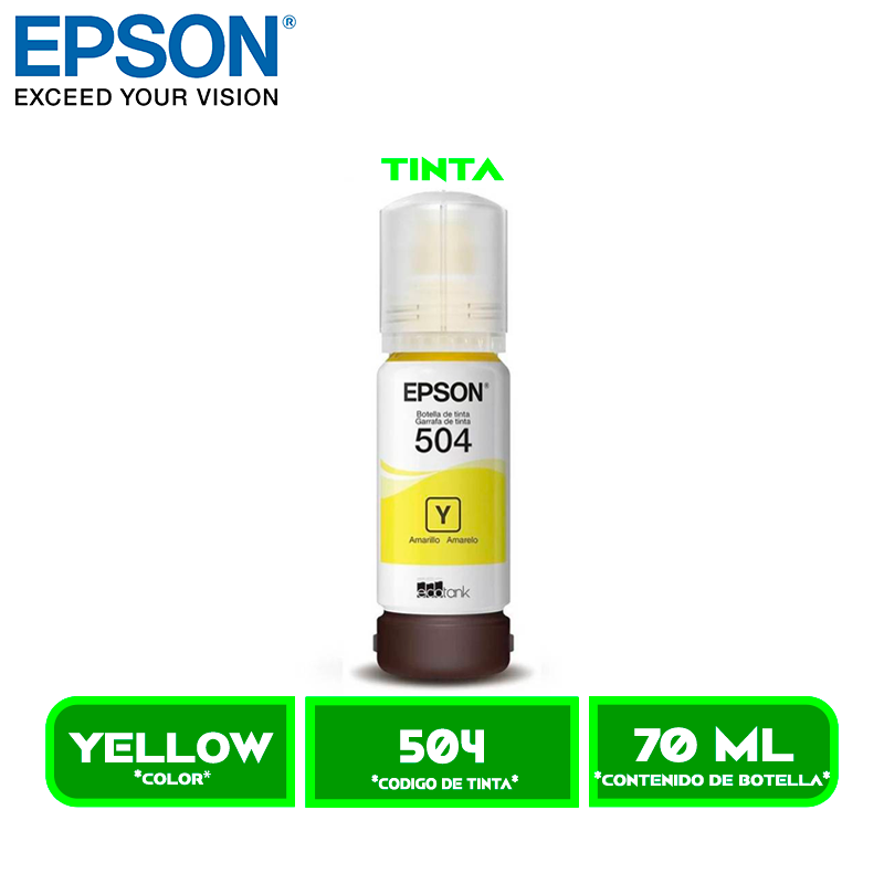 TINTA EPSON T504420 YELLOW P/L4150/L4160//L6161/L6171/L6191
