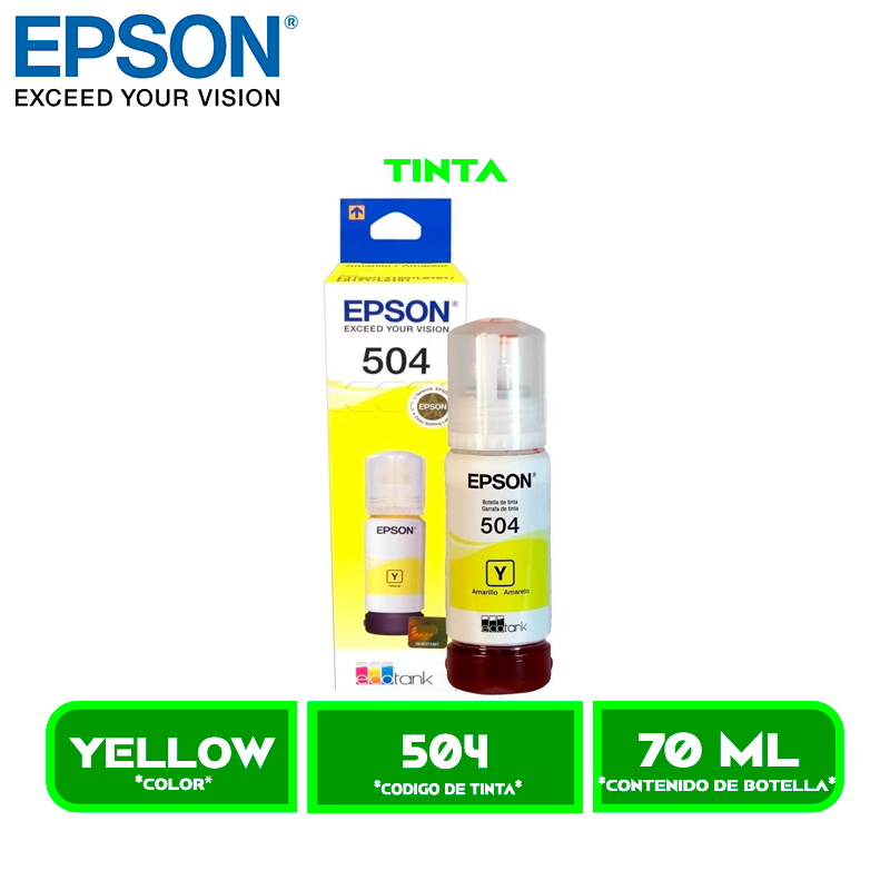 TINTA EPSON T504420 YELLOW P/L4150/L4160//L6161/L6171/L6191