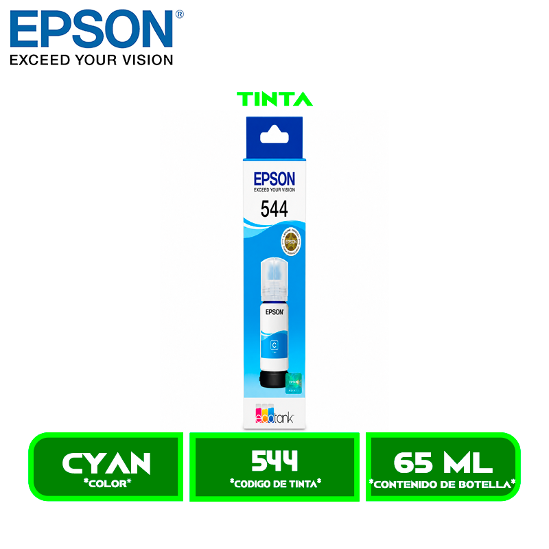TINTA EPSON T544220-AL CYAN P L1110/L3110/L3150/L3160/L5190