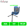 MICROFONO FIFINE AMPLIGAME A6V RGB CONDENSADOR USB BLUE/AZUL
