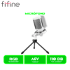 MICROFONO FIFINE AMPLIGAME A6V RGB CONDENSADOR USB WHITE/BLANCO