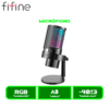 MICRÓFONO FIFINE GAMER A8 CONDENSADOR USB, RGB, MUTE Y MONITOREO BLACK/NEGRO