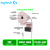 CAMARA LOGITECH BRIO 300 FHD 1080P USB-C ROSE (960-001446)