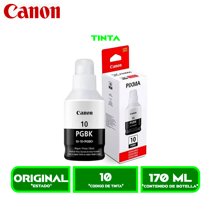 TINTA CANON GI-10<N> NEGRO (G5010/G6010/G7010)