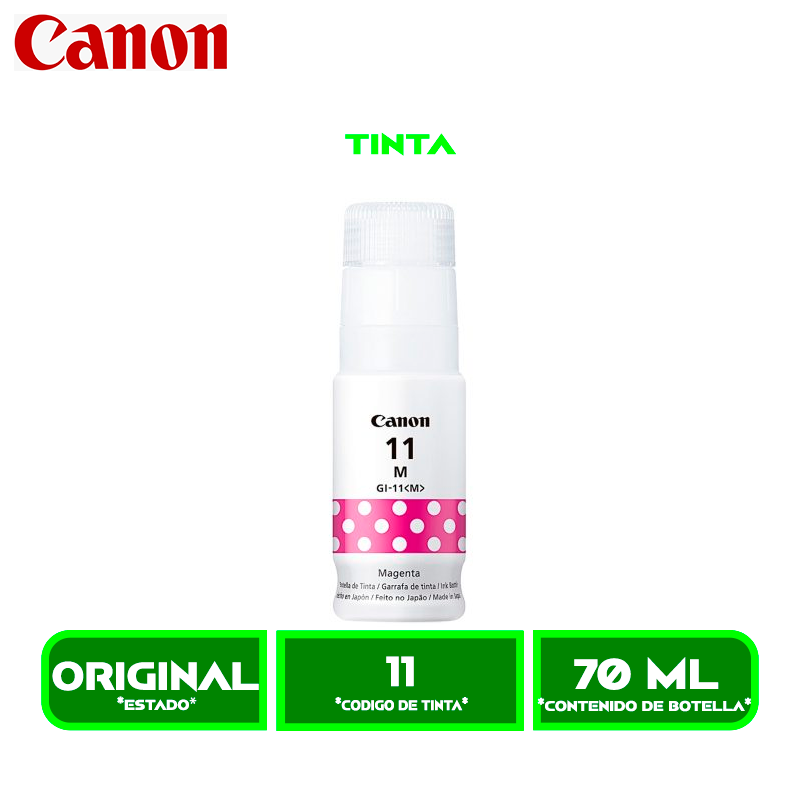 TINTA CANON GI-11<M> MAGENTA (G2160/G3160/G4170)