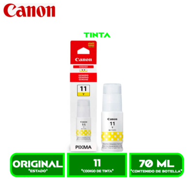 TINTA CANON GI-11<Y> YELLOW (G2160/G3160/G4170)