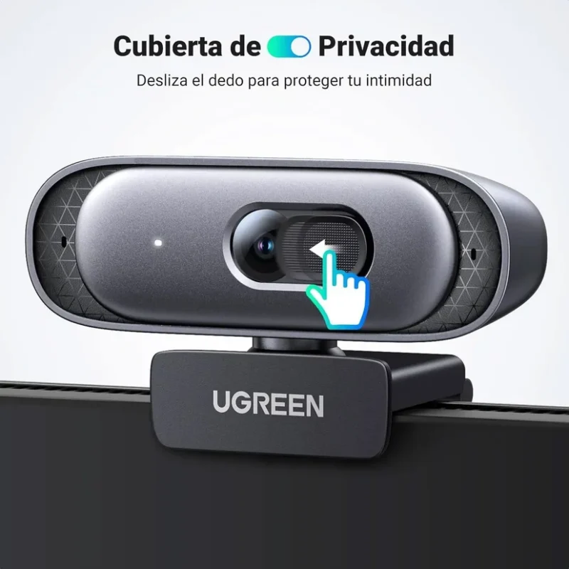 CAMARA UGREEN 2K 30fps CON MICROFONO DUAL Y ENFOQUE AUTOMATICO (CM778) 35626 BLACK