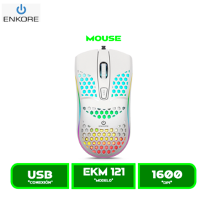 MOUSE ENKORE EKM121 GEOX WHITE USB