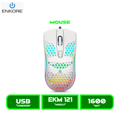 MOUSE ENKORE EKM121 GEOX WHITE USB
