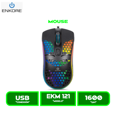 MOUSE ENKORE EKM121 GEOX BLACK USB