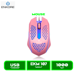 MOUSE ENKORE LEVITRON EKM107 PINK USB