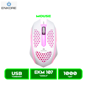 MOUSE ENKORE LEVITRON EKM107 WHITE USB