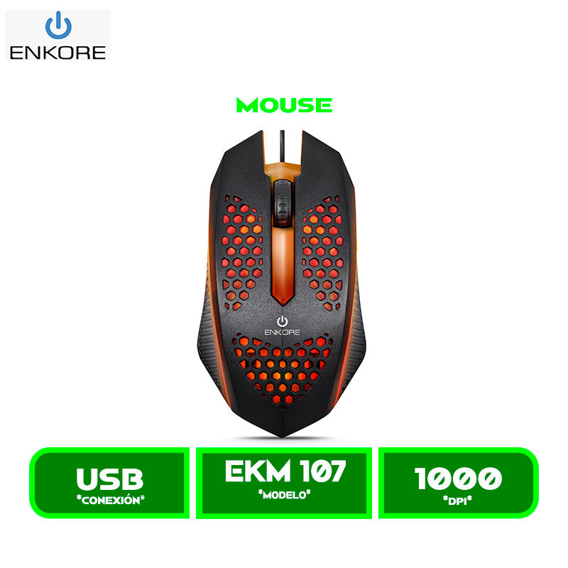MOUSE ENKORE EKM107 LEVITRON BLACK USB