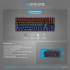 ENK 1005 3 TECLADO ENKORE FALCON 87 KEYS MECANICO ENK 1005 RAINBOW NEGRO