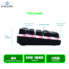 ENK 1008 2 TECLADO MECANICO ENKORE ENK 1008 KINGDOM 64 RAINBOW GAMER USB