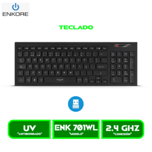 TECLADO MULTIMEDIA ENKORE EXCEL ENK 701WL WIFI