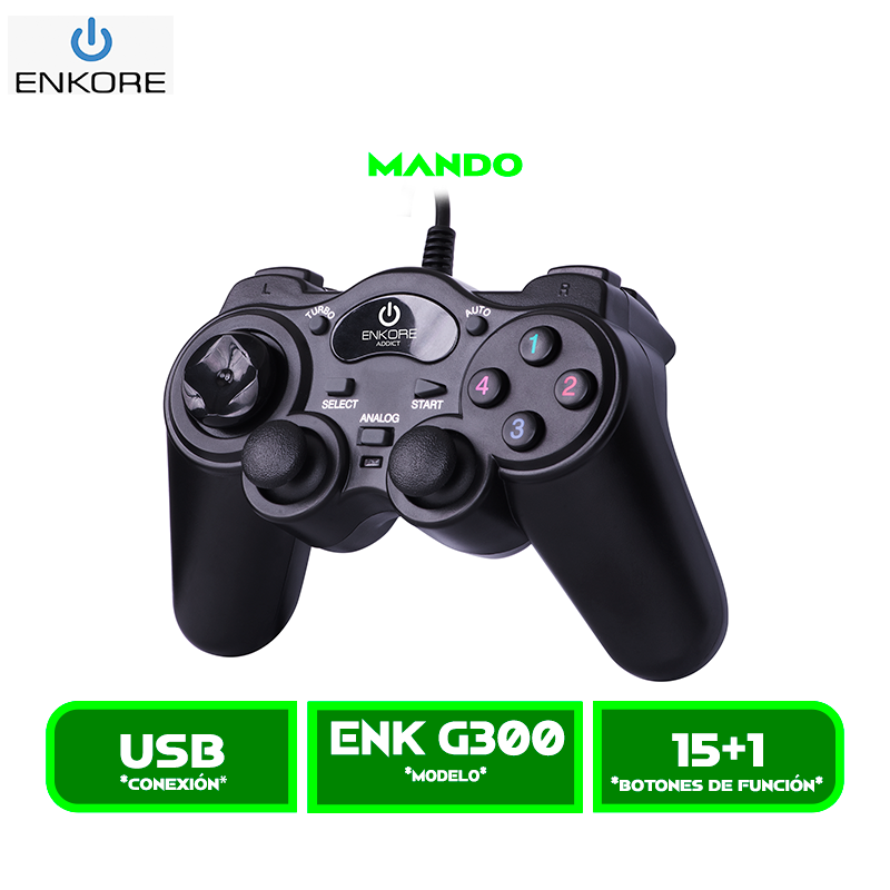 GAMEPAD ENKORE ADDICT ENK G300 USB BLACK