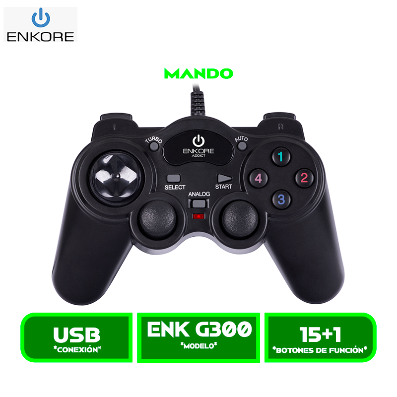 GAMEPAD ENKORE ADDICT ENK G300 USB BLACK