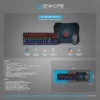 COMBO ENKORE FALCON BLACK ENT G2000-3 TECLADO+MOUSE+PAD MOUSE