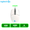 MOUSE LOGITECH G203 LIGHTSYNC OPTICAL 8000 DPI RGB WHITE (910-005791)