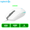 MOUSE LOGITECH G203 LIGHTSYNC OPTICAL 8000 DPI RGB WHITE (910-005791)
