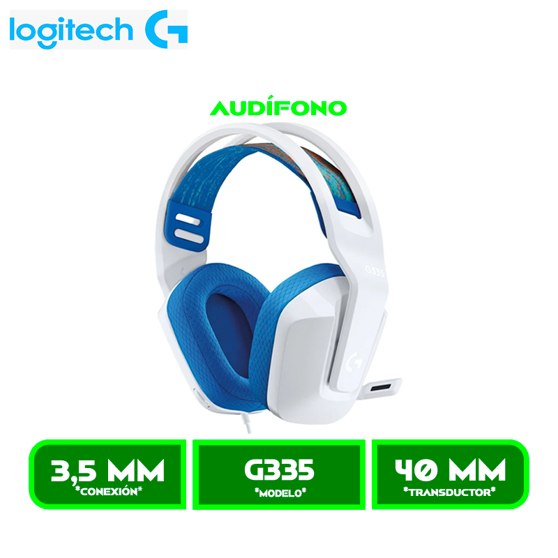 AUDIFONO C/MICROFONO LOGITECH G335 WHITE ( 981-001017)