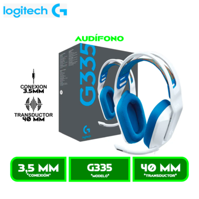 AUDIFONO C/MICROFONO LOGITECH G335 WHITE ( 981-001017)