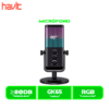 MICROFONO HAVIT GAMENOTE (HVGK-GK65-BK) , RGB, JACK 3.5MM, USB TIPO C BLACK/NEGRO