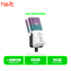 MICROFONO HAVIT GAMENOTE GK65 (HVGK-GK65-WH) , RGB WHITE/BLANCO