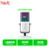 MICROFONO HAVIT GAMENOTE GK65 (HVGK-GK65-WH) , RGB WHITE/BLANCO