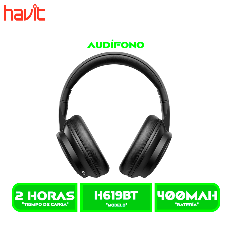 H619BT AURICULARES HAVIT BLUETOOTH (HVBT-H619BT-BK) BLACK/NEGRO