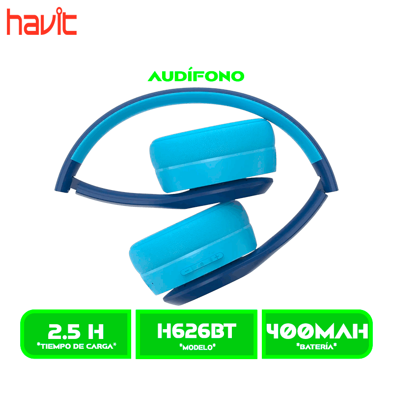 H626BTB 1 AURICULARES HAVIT BLUETOOTH H626BT KIDS BLUE (HVBT-H626BT-BU)