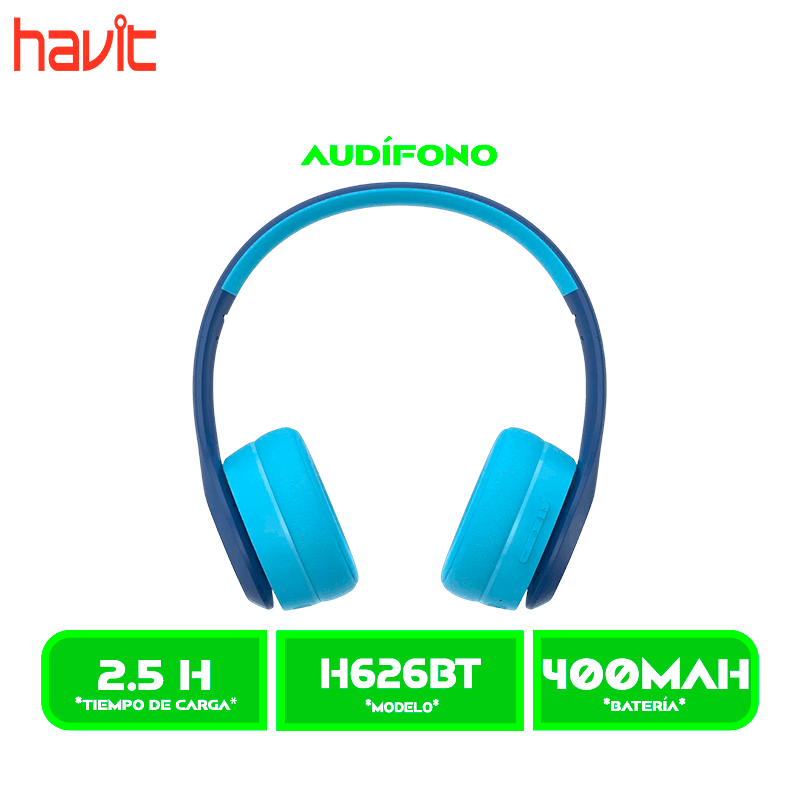 H626BTB AURICULARES HAVIT BLUETOOTH H626BT KIDS BLUE (HVBT-H626BT-BU)