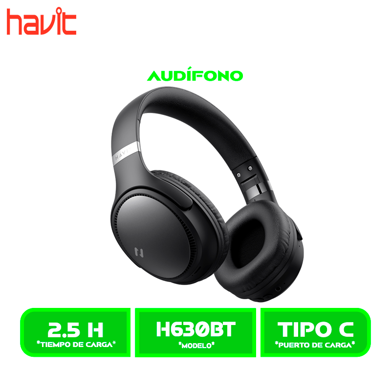 AURICULAR HAVIT (HVBT-H630BT-BK), INALAMBRICO/BT, BLACK/NEGRO