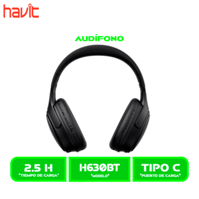 AURICULAR HAVIT (HVBT-H630BT-BK), INALAMBRICO/BT, BLACK/NEGRO