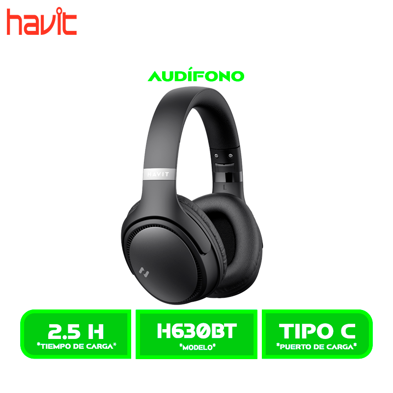 AURICULAR HAVIT (HVBT-H630BT-BK), INALAMBRICO/BT, BLACK/NEGRO