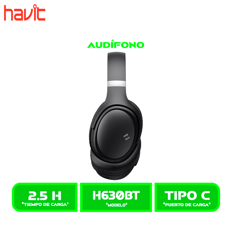 AURICULAR HAVIT (HVBT-H630BT-BK), INALAMBRICO/BT, BLACK/NEGRO